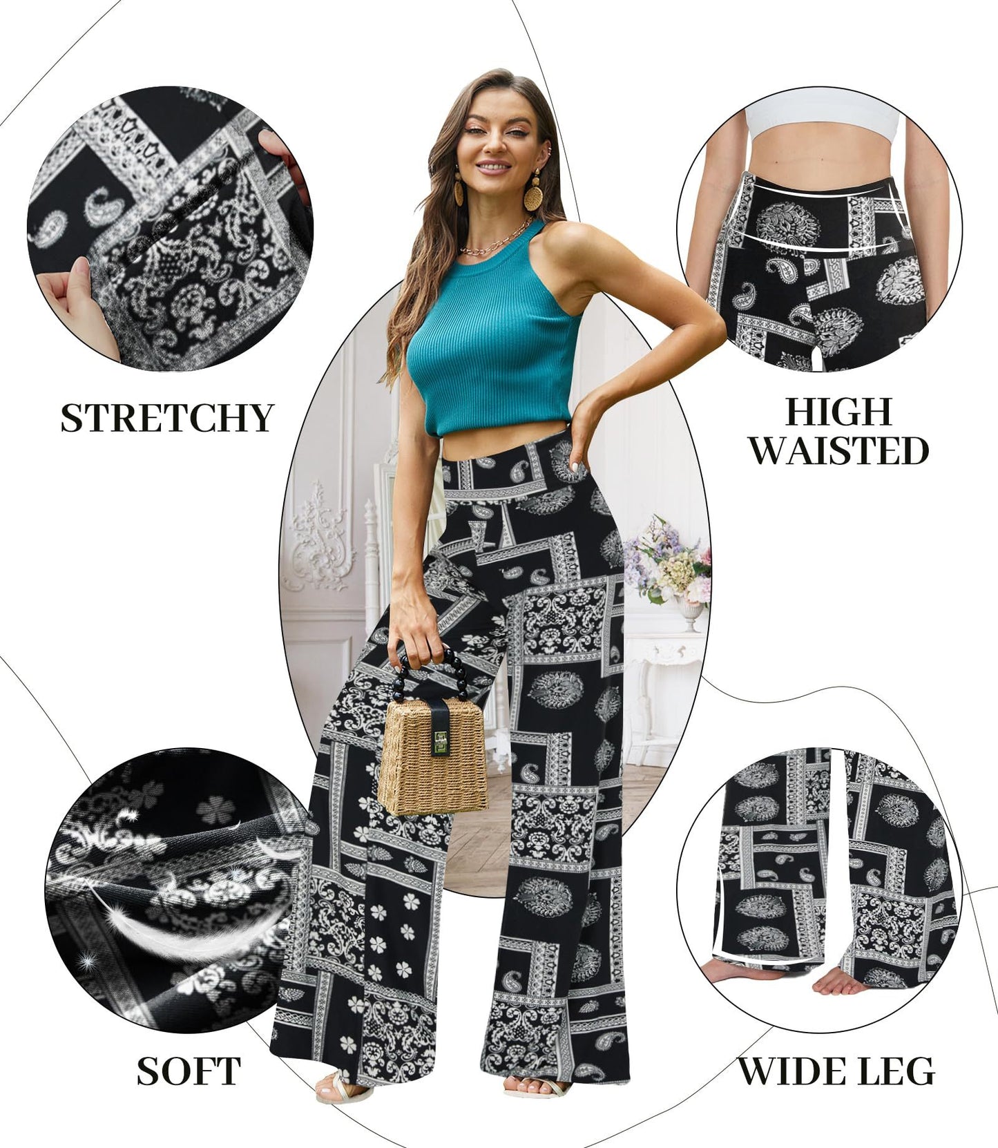 Skirt Print Pants