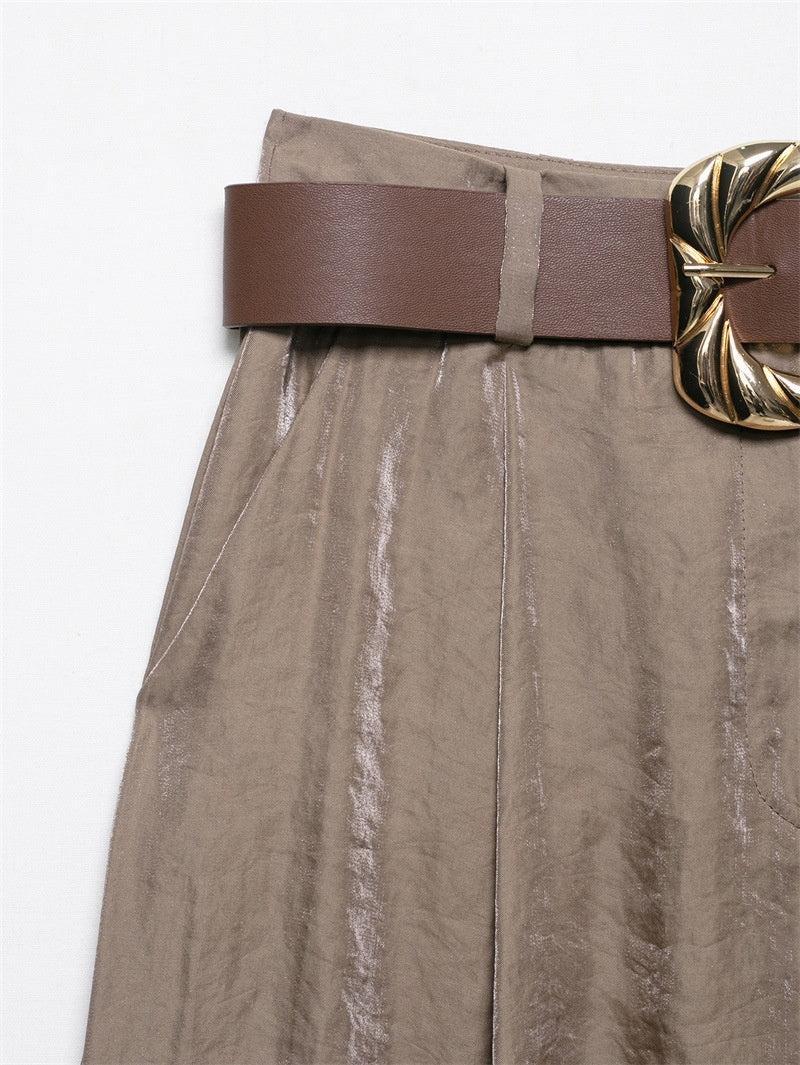 Satin Wide Pants