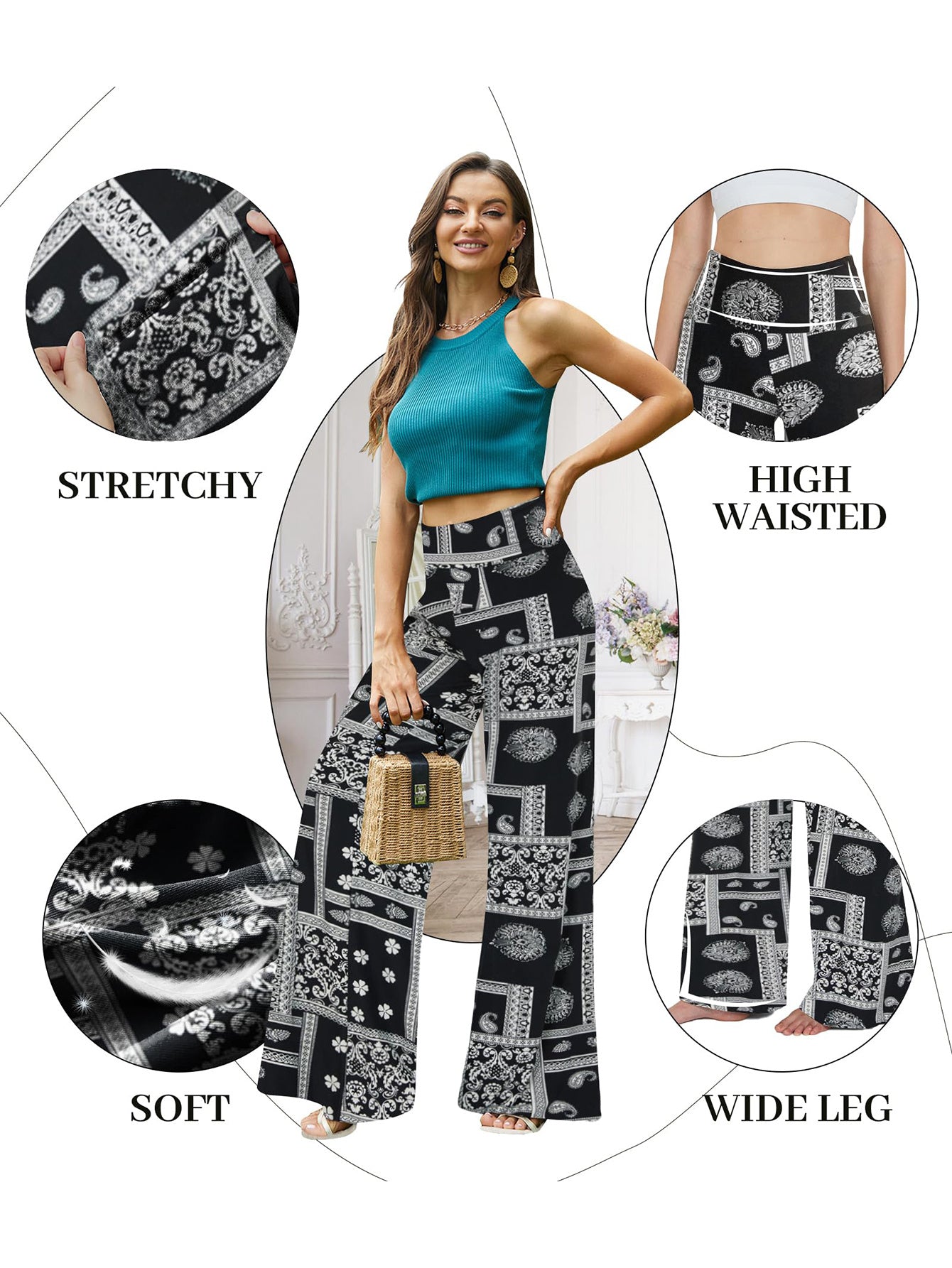 Skirt Print Pants