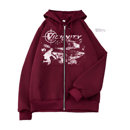 Geo Zipper Sweater