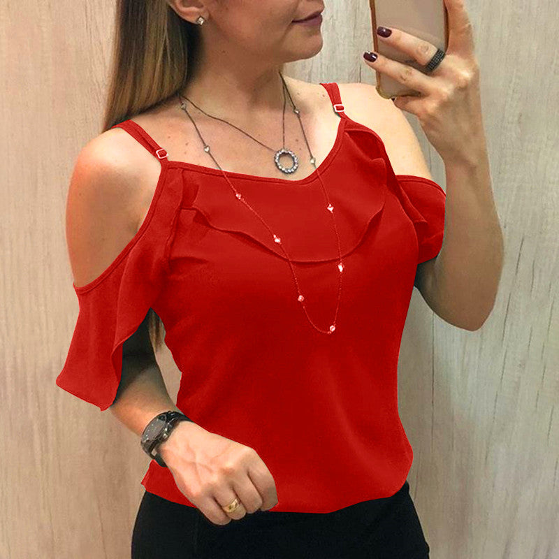 Ruffle Sling Blouse