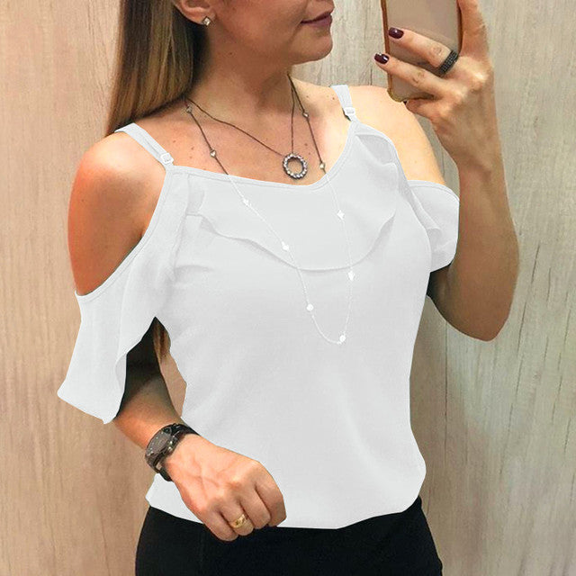 Ruffle Sling Blouse