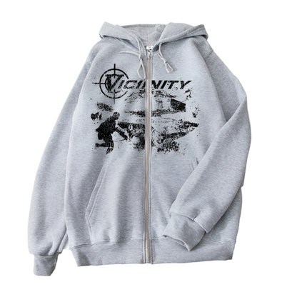 Geo Zipper Sweater