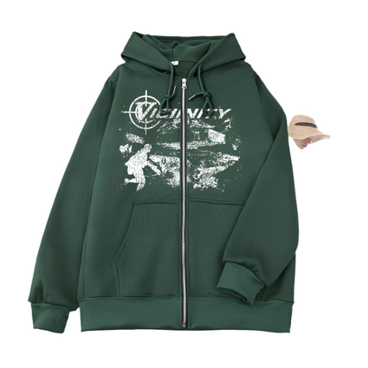 Geo Zipper Sweater