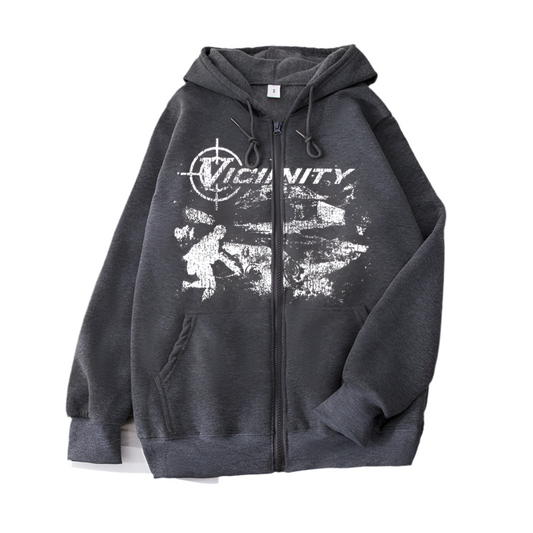 Geo Zipper Sweater