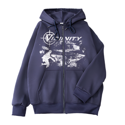 Geo Zipper Sweater