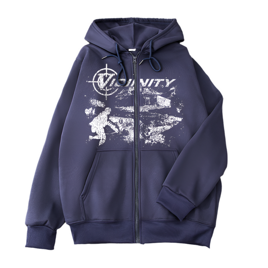 Geo Zipper Sweater