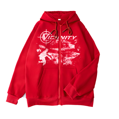 Geo Zipper Sweater