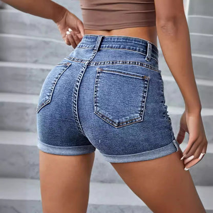 Ripped Denim Shorts