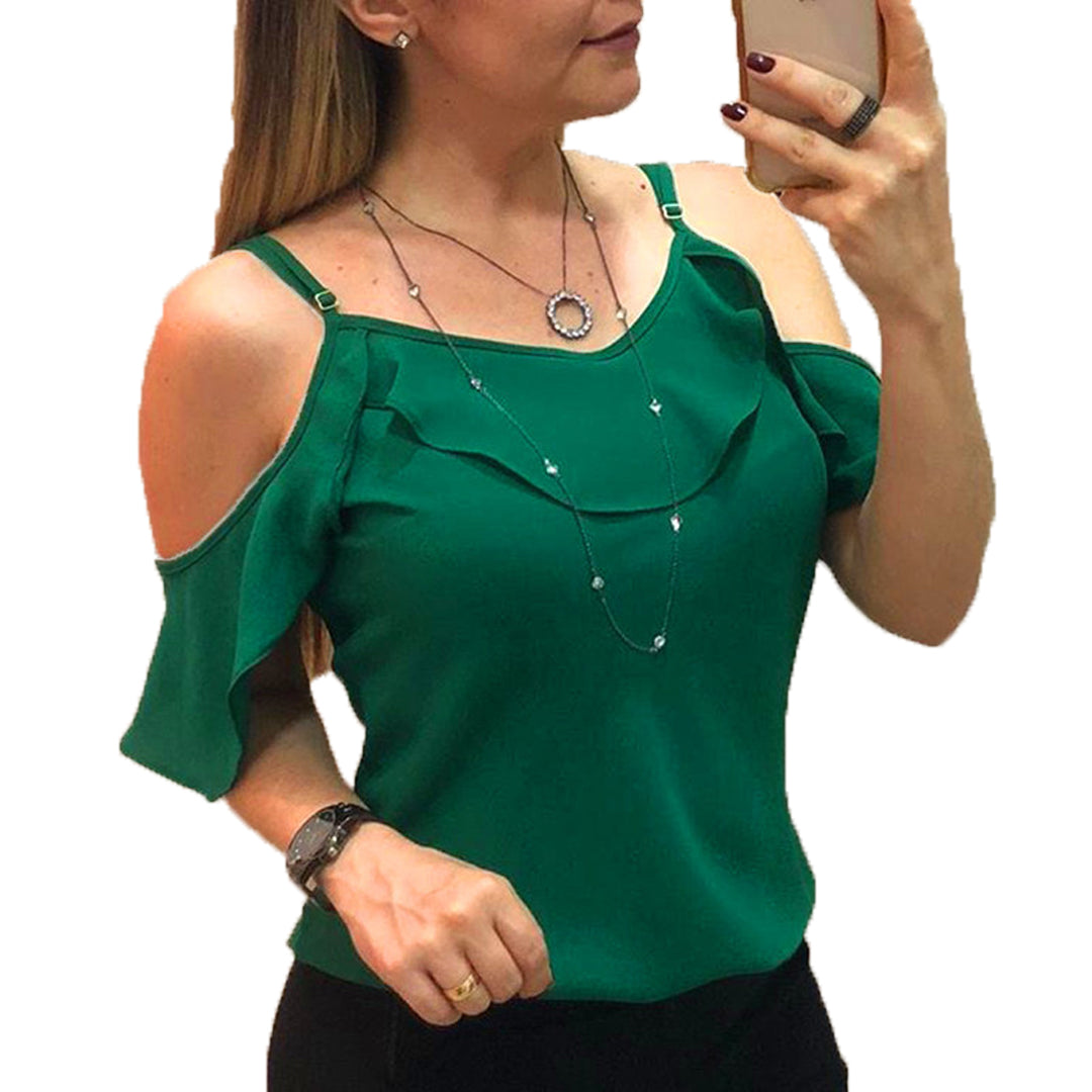 Ruffle Sling Blouse
